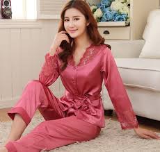 Chic Open Back Silk Pajama Set for Women